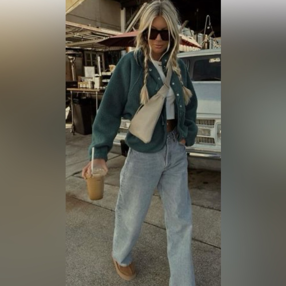 Free people hit the slopes fleece jacket